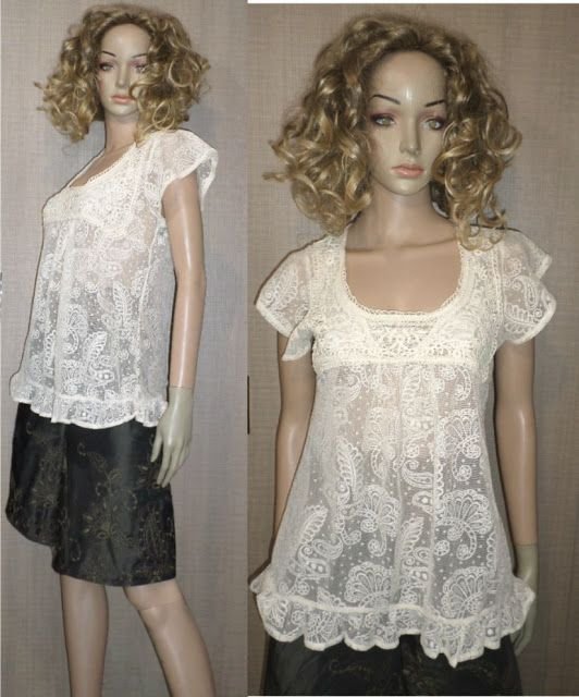 Vintage lace blouse M