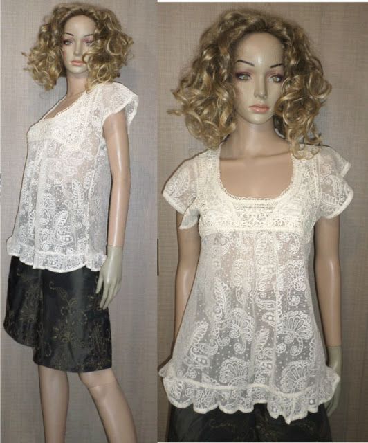 Vintage lace blouse M