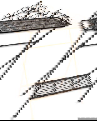 Masa din fier forjat maro antichizat