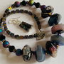 RAINBOW-agate druzy,agate rondele,hematit