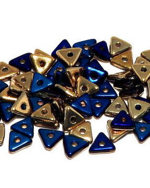 Tri-bead, 4 mm, Jet California Blue - 23980-98548