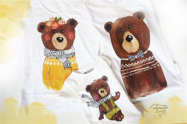 Tricouri set- Familia de urși