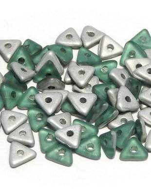 Tri-bead, 4 mm, Peridot Labrador Matted - 50510-27071