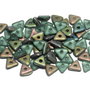 Tri-bead, 4 mm, Peridot Vitrail Matted - 50510-28171