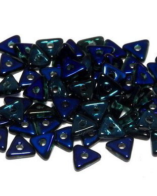 Tri-bead, 4 mm, Emerald Azuro - 50730-22201