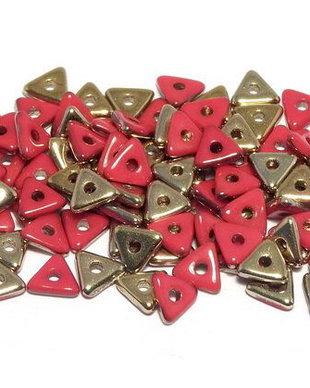 Tri-bead, 4 mm, Opaque Red Amber - 93200-26441