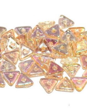 Tri-bead, 4 mm, Crystal Yellow Rainbow - 00030-98531