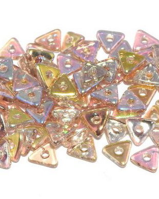 Tri-bead, 4 mm, Crystal Lemon Rainbow - 00030-98534