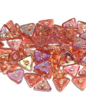 Tri-bead, 4 mm, Crystal Orange Rainbow - 00030-98535