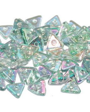 Tri-bead, 4 mm, Crystal Blue Rainbow - 00030-98538