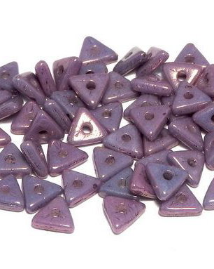Tri-bead, 4 mm, Chalk White Lila Vega Luster - 03000-15726