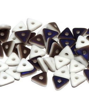 Tri-bead, 4 mm, Chalk White Azuro Matted - 03000-22271