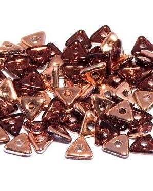 Tri-bead, 4 mm, Amethyst Capri Gold - 20060-27101