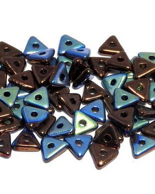 Tri-bead, 4 mm, Jet - Bronze AB - 23980-14415 28701