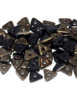 Tri-bead, 4 mm, Jet Valentinite - 23980-22601