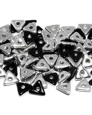 Tri-bead, 4 mm, Jet Labrador - 23980-27001