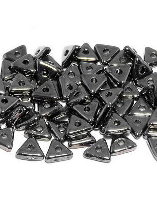 Tri-bead, 4 mm, Jet Full Chrome - 23980-27400
