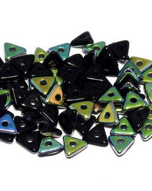 Tri-bead, 4 mm, Jet Vitrail - 23980-28101