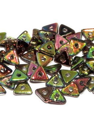Tri-bead, 4 mm, Crystal Magic Green - 00030-95400
