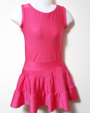 Costum dans fetite roz (ciclam)