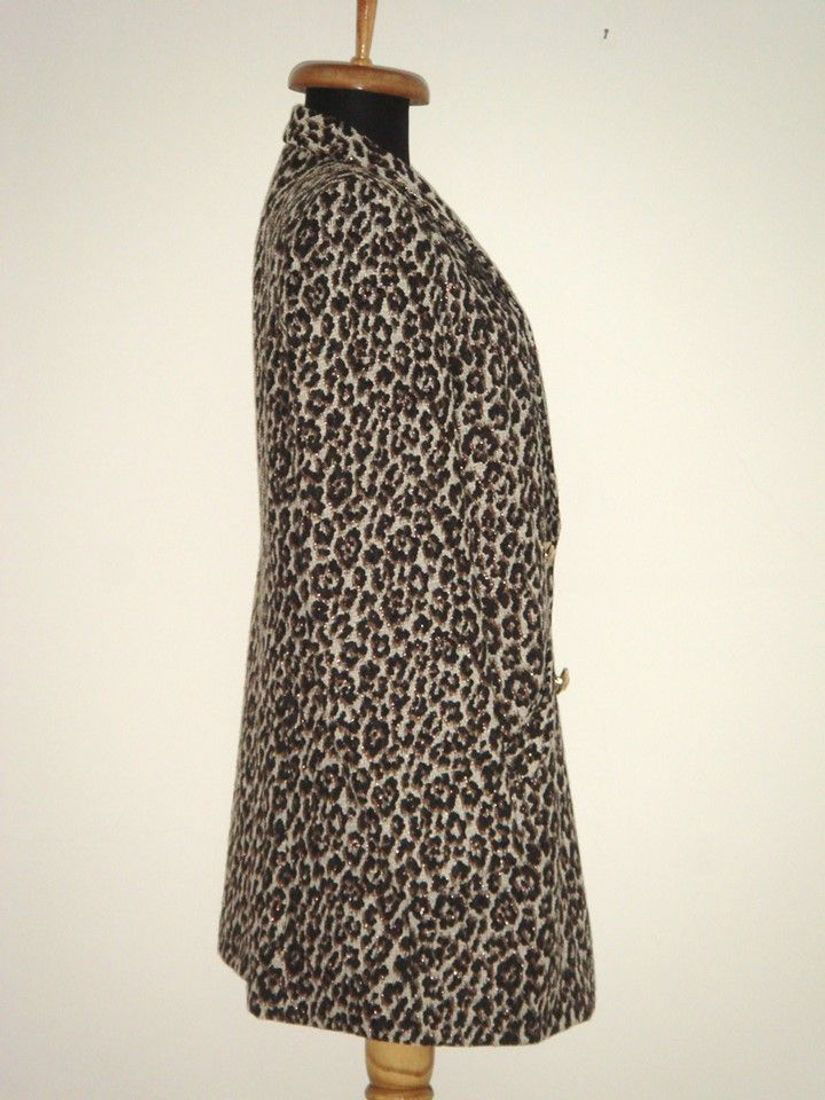 River Island - Pardesiu nou, animal print, cu fir metalic rose