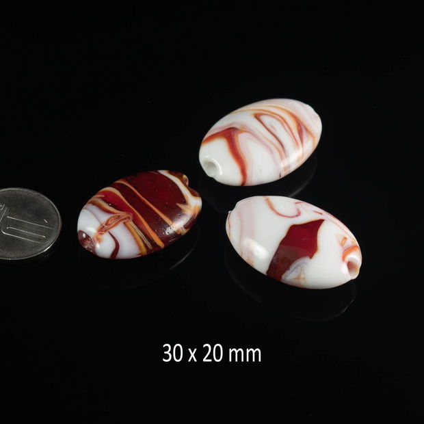 Lampwork, 30 x 20 mm, LP152B