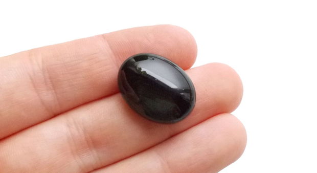 Agat  negru - Cabochon - A006