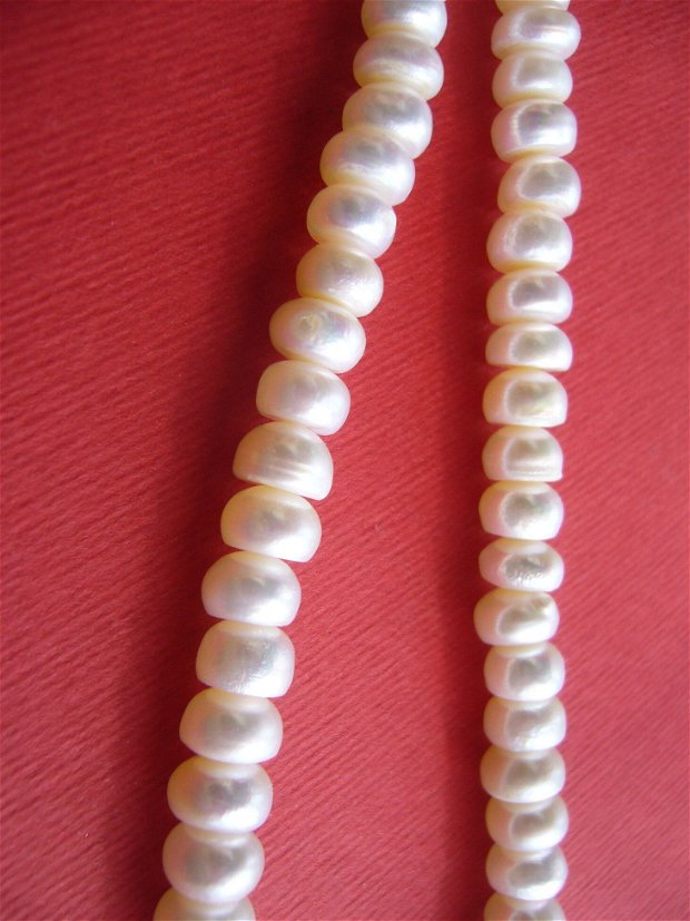 Perle de cultura rondele aprox 7x4-5 mm
