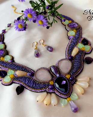 REZERVAT M. - "Purple Temptation" - Colier si cercei