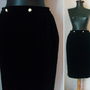 FUSTA MIDI CATIFEA NEAGRA BUMBAC