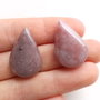 Cabochon lacrima - aventurin rosu  - [  2 buc ]