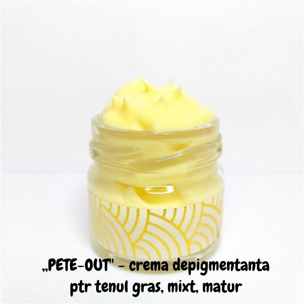 ,,PETE - OUT" - Crema depigmentanta ptr tenul gras, mixt sau matur