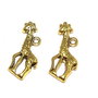 Pandantiv metalic, auriu antichizat, girafa, 22x10 mm