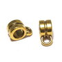 Margele din metal cu agatatoare, auriu antichizat, 9x6x4 mm