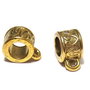 Margele din metal cu agatatoare, auriu antichizat, 11x8.5x6 mm