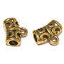 Margele din metal cu agatatoare, auriu antichizat, 10x12x4.5 mm