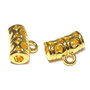 Margele din metal cu agatatoare, aurii, 9x11.5x6 mm