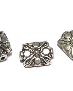 Margele din metal, argintiu antichizat, 12x9 mm