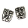 Margele din metal, argintiu antichizat, 12x10 mm