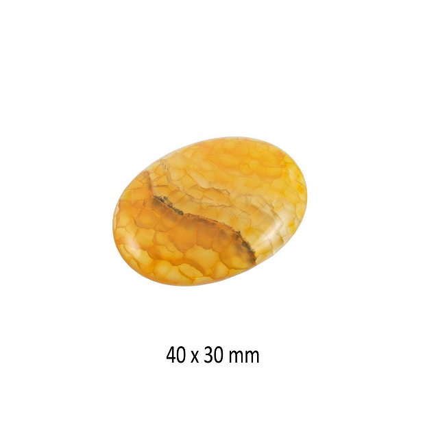 Cabochon Agata crackle, 40 x 30 mm, CSP-91