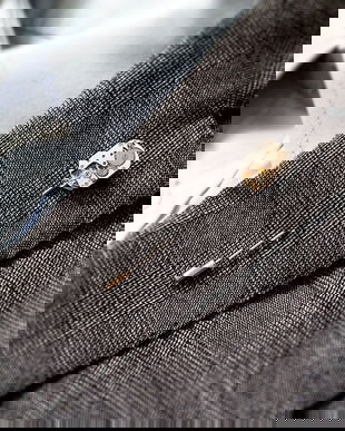 Ac de rever, de piept, pentru lavaliera, ac de costum, accesorii steampunk, mecanism de ceas, piese de ceas