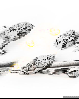 Set cadou ac de cravata si butoni camasa costum, mecanism de ceas steampunk, accesorii sacou pentru el