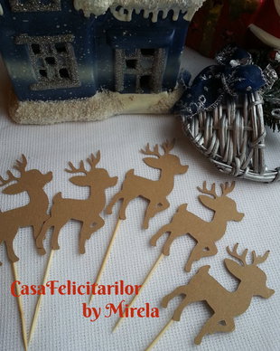 Toppers briose Craciun/ decoratiuni Craciun