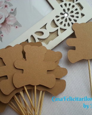 Toppers candy bar Ursulet/ botez ursulet/ decoratiuni ursulet