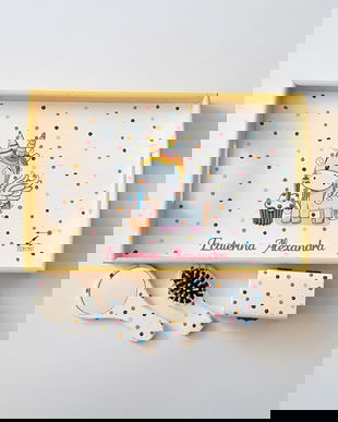 Set mot unicorn, set mot fetita, set pentru taierea motului cu unicorn, set unicorn, set turta