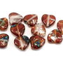Margele de lampa, inimioara, 12x12x5 mm