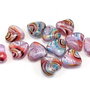 Margele de lampa, inimioara, 12x12x5 mm