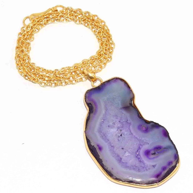 Pandant purple agat