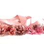 Brau cu flori textile/Cordon roz