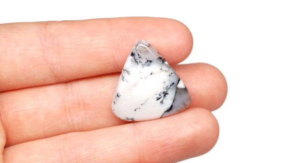 Cabochon  opal dendritic - O849